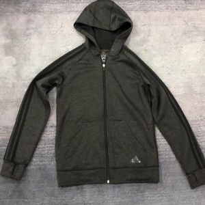 Adidas zip up grey hoodie XS